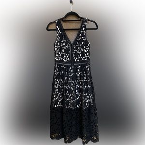 Just me Black Lace Nude Lining Dress From Simons